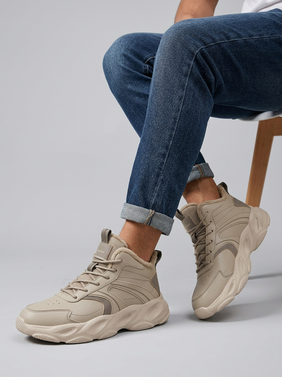Men's High-Top Running Shoes Chunky Sole | Gym