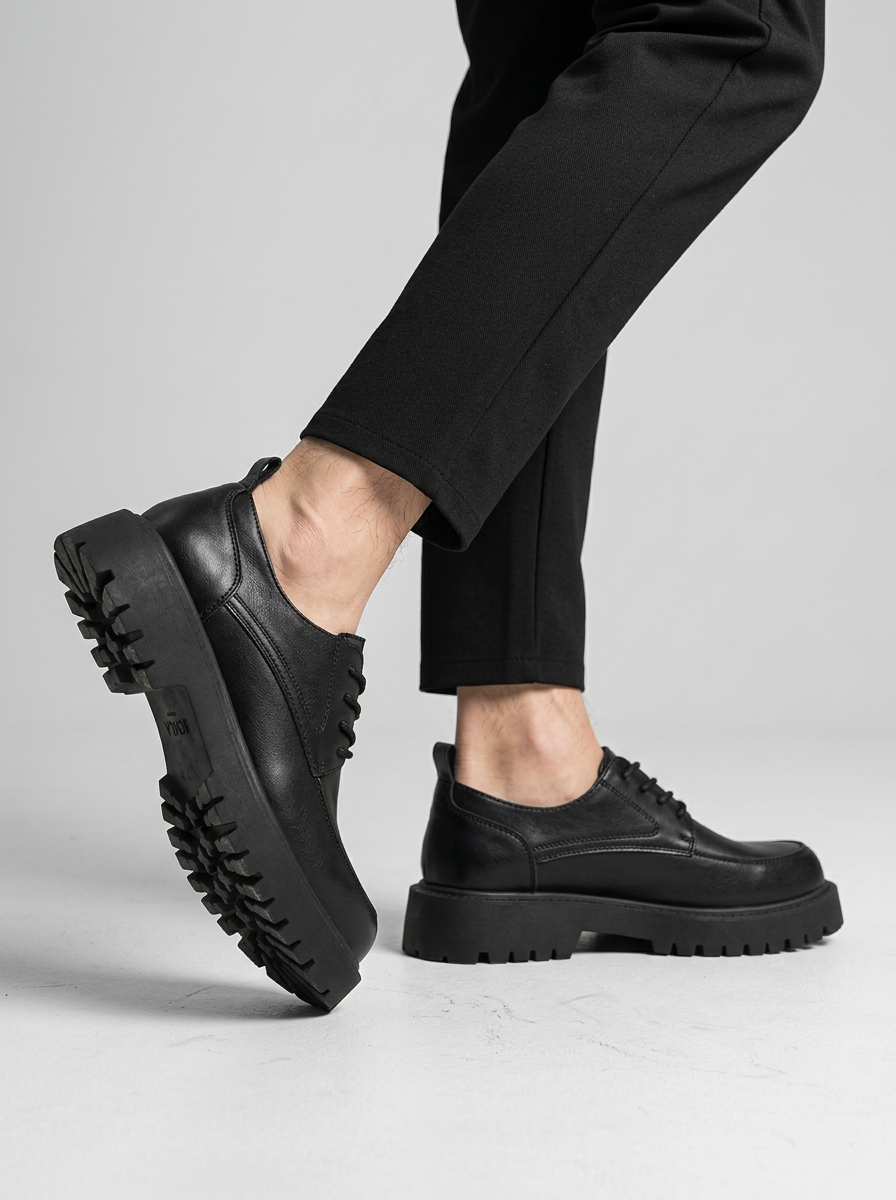 Men's Oxford Shoes Lace-Up Chunky Platform | Work