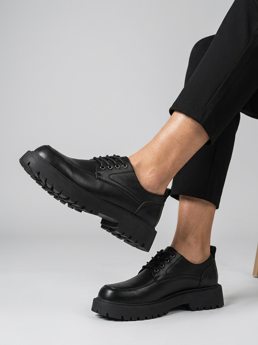 Men's Oxford Shoes Lace-Up Chunky Platform | Work