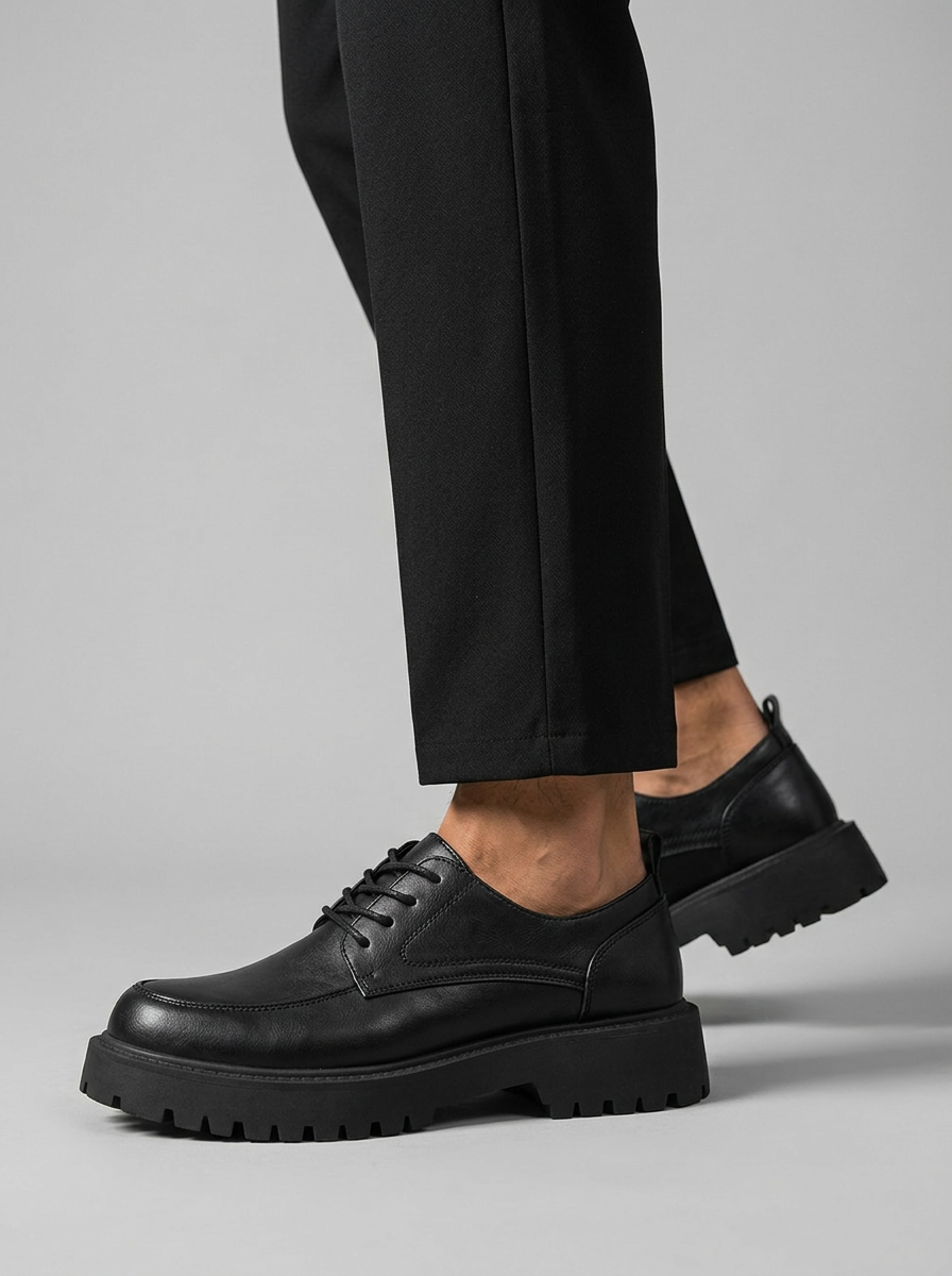 Men's Oxford Shoes Lace-Up Chunky Platform | Work