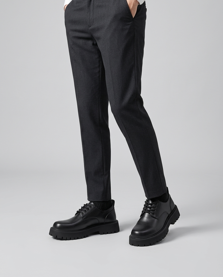 Men's Oxford Shoes Lace-Up Chunky Platform | Work