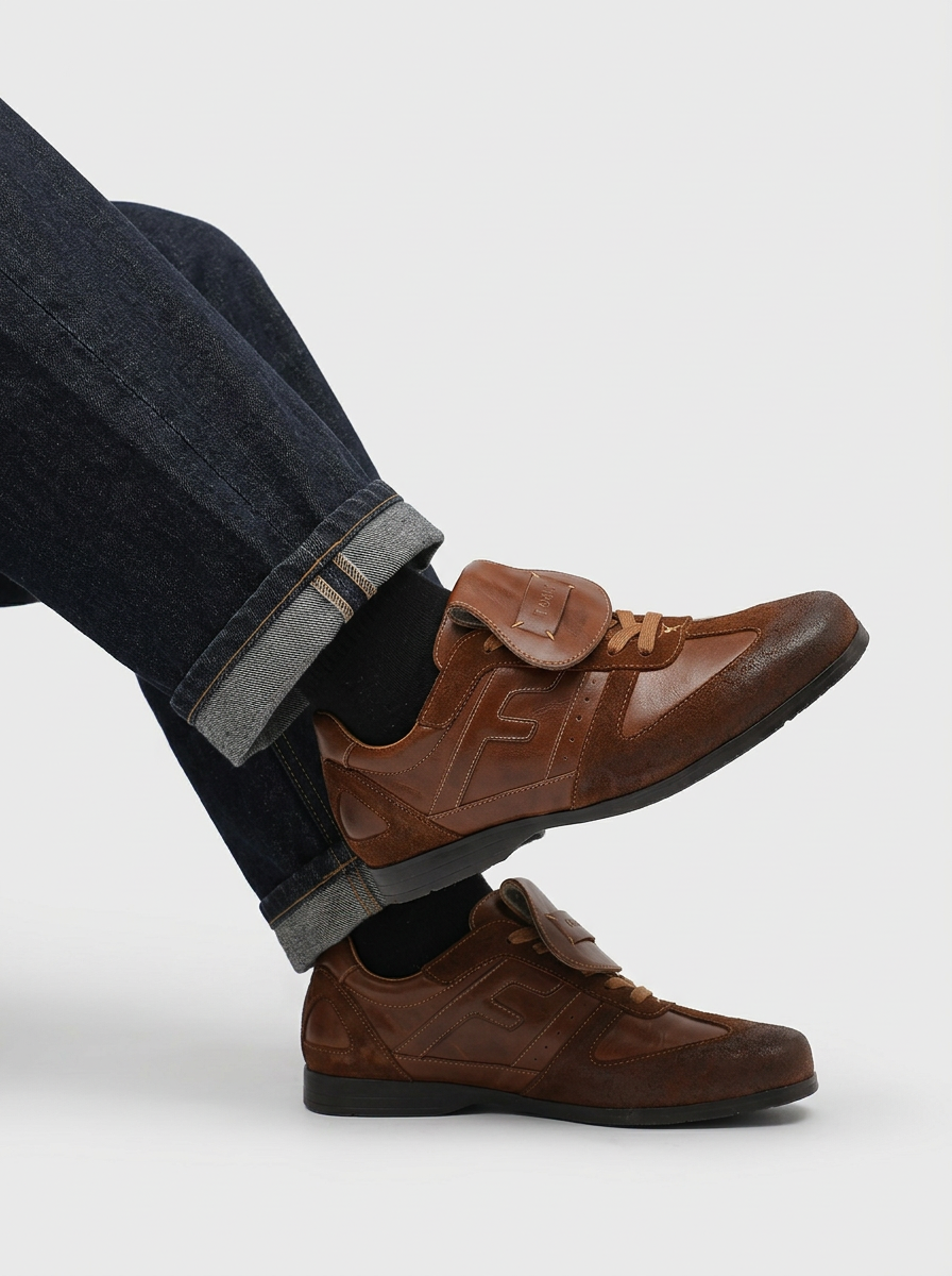 Men's Retro Sneakers Lace-Up | Work