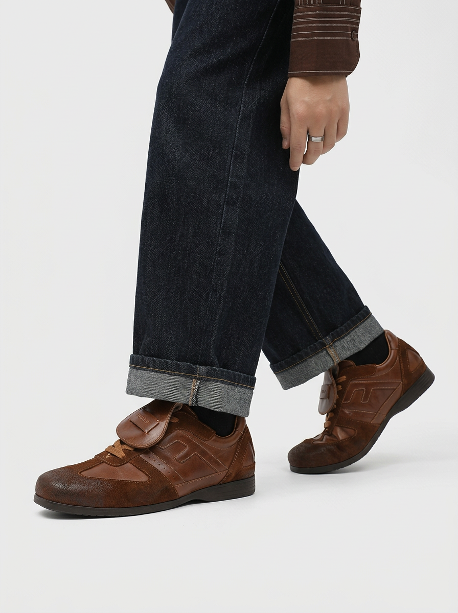 Men's Retro Sneakers Lace-Up | Work