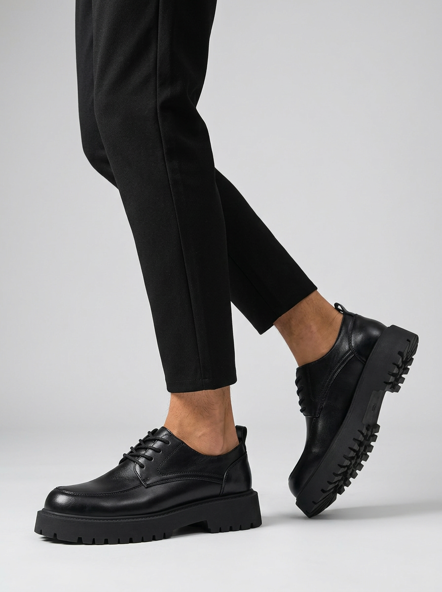 Men's Oxford Shoes Lace-Up Chunky Platform | Work