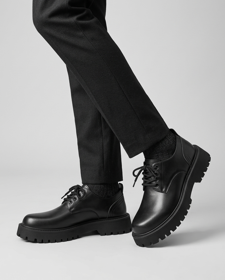 Men's Oxford Shoes Lace-Up Chunky Platform | Work