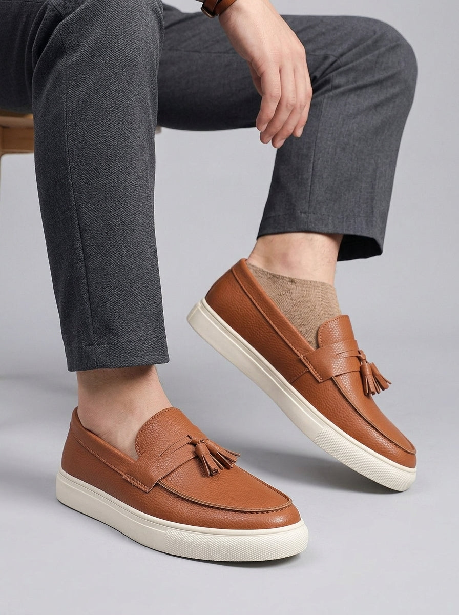 Men's Tassel Loafers Slip-On Platform | Casual