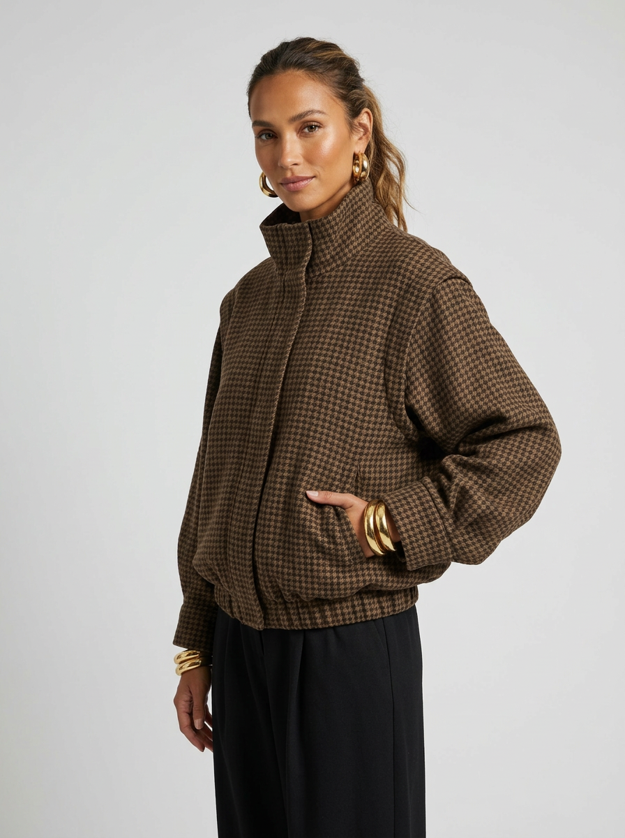 Women's Jacket Stand Collar | Zip-Up